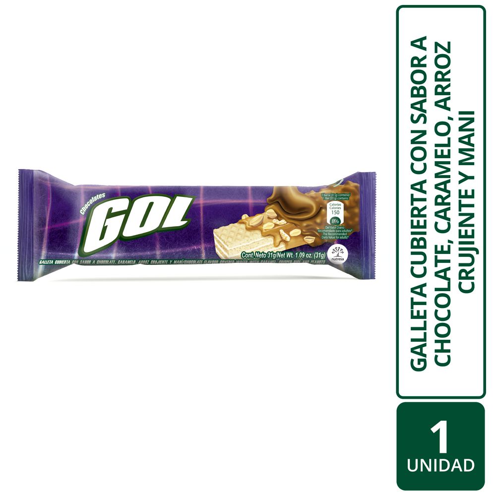 Galletas GOL cubierta con sabor a chocolate (31  gr) img #1