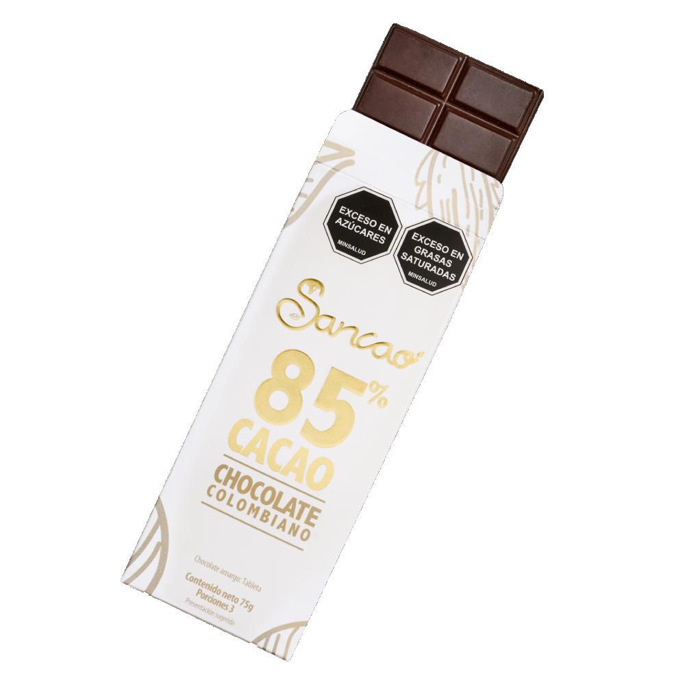 Barra de Chocolate  85% Cacao SANCAO Amargo (75  gr) img #2