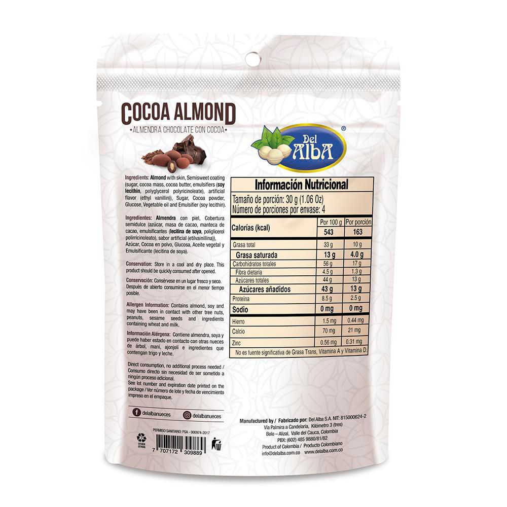 Almendra DEL ALBA Con Cocoa (120  gr) img #2