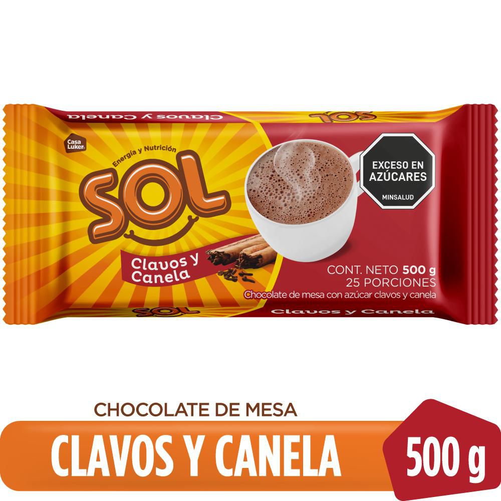 Chocolate SOL clavos y canela (500  gr) img #1