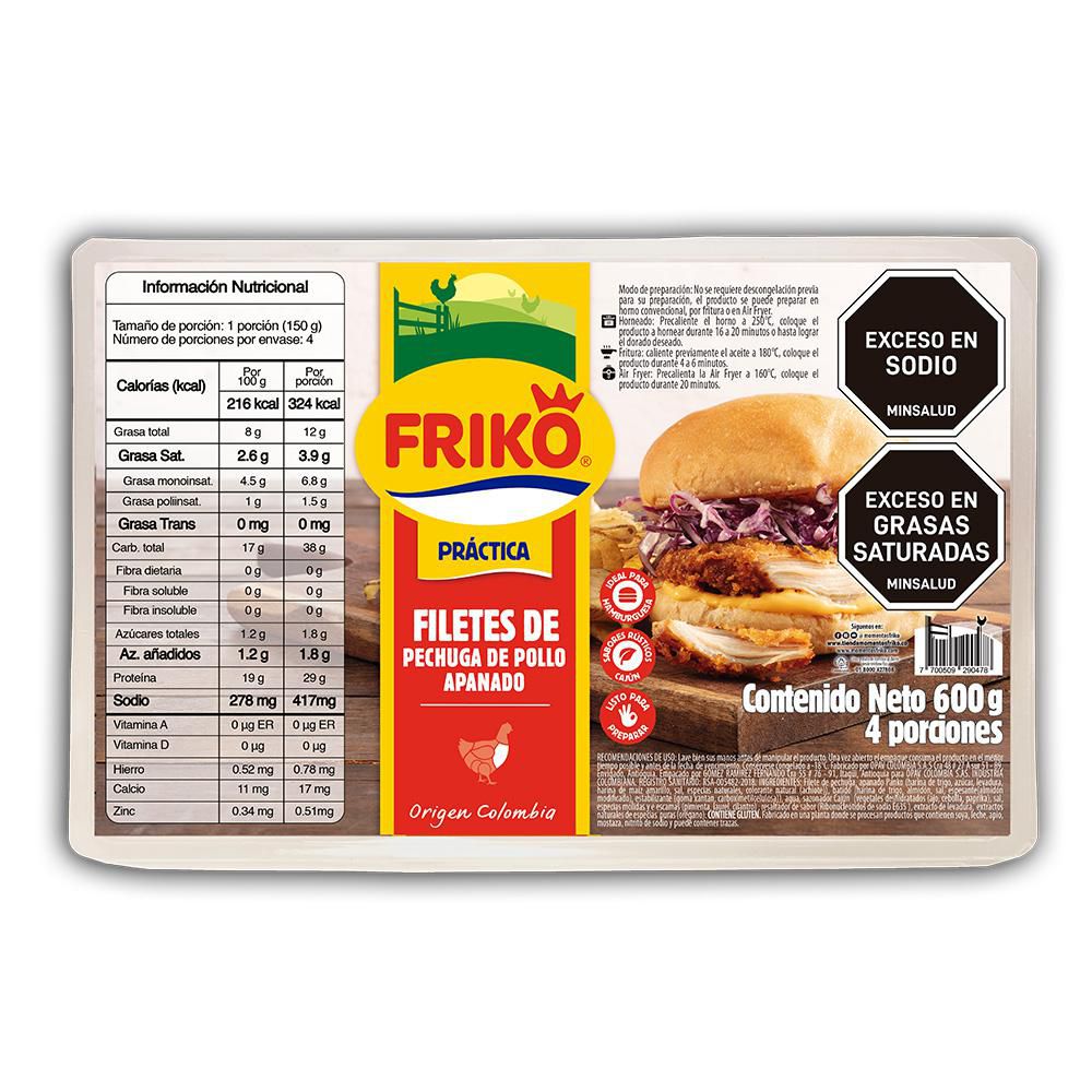 Filetes de pechuga FRIKO apanados (600  gr) img #1
