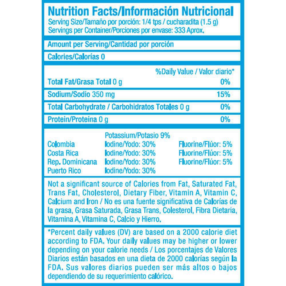 Sal REFISAL baja en sodio con potasio (500  gr) img #2