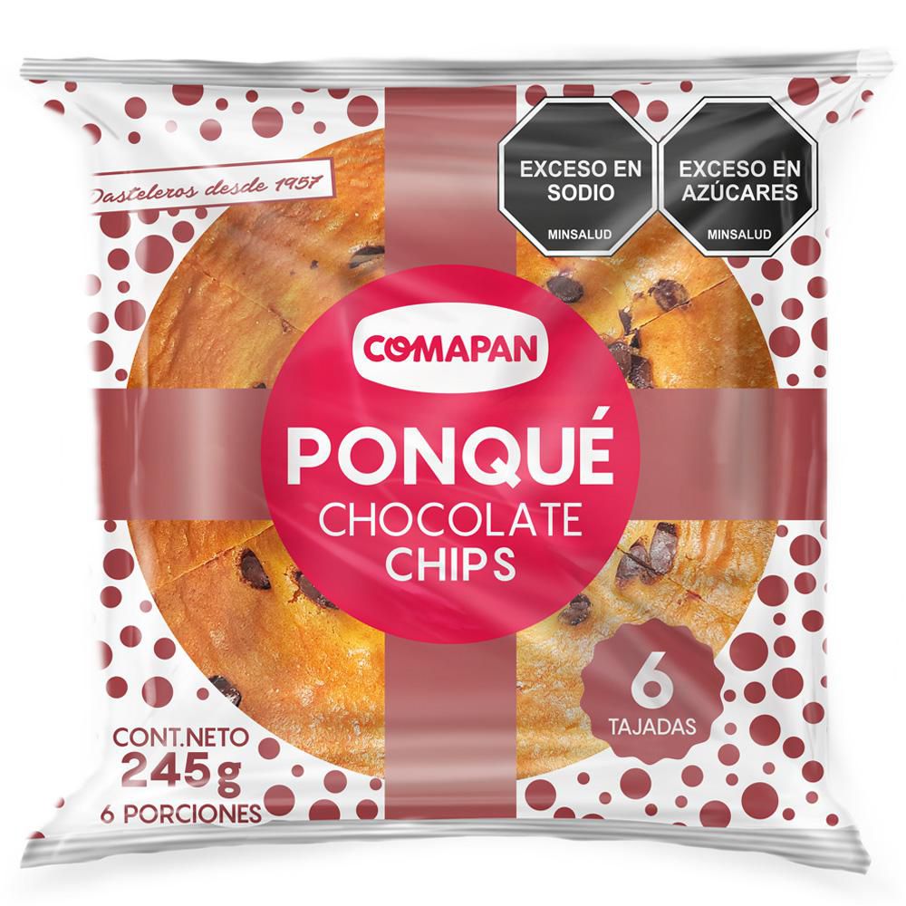 Ponque COMAPAN Chocolate chip (245  gr) img #1