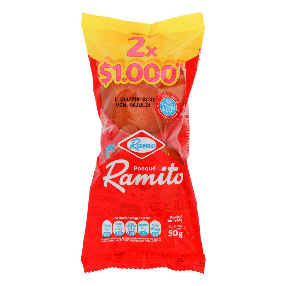 Ponqué RAMO Ramito x2und (50  gr) img #2