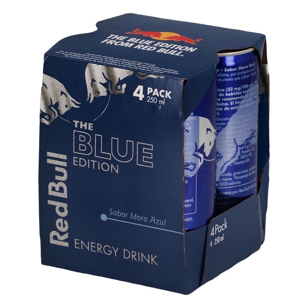 Energizante RED BULL Mora azul Lata x4und 250ml (1000  ml) img #2