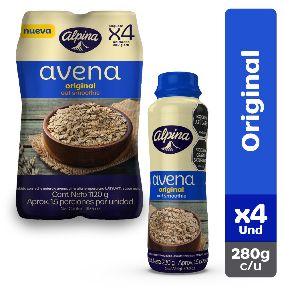 Avena  ALPINA original botella x4und 280ml (1120  ml) img #1