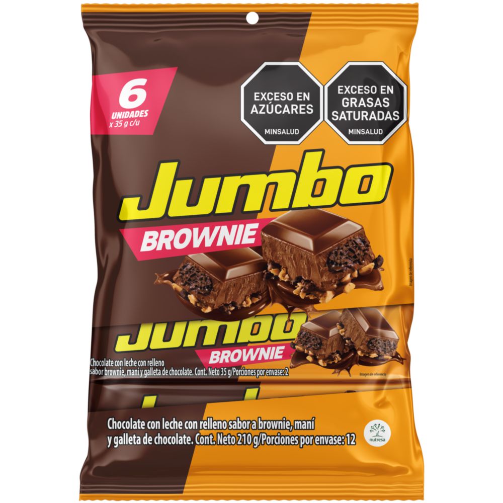 Chocolatina JUMBO rellena de brownie, maní y galletas (210  gr) img #2