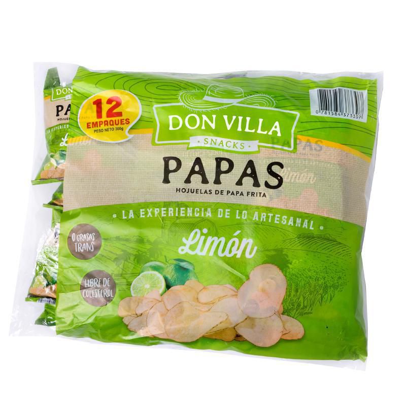Papa Don Villa Snacks PAPAS LIMON (300  gr) img #1