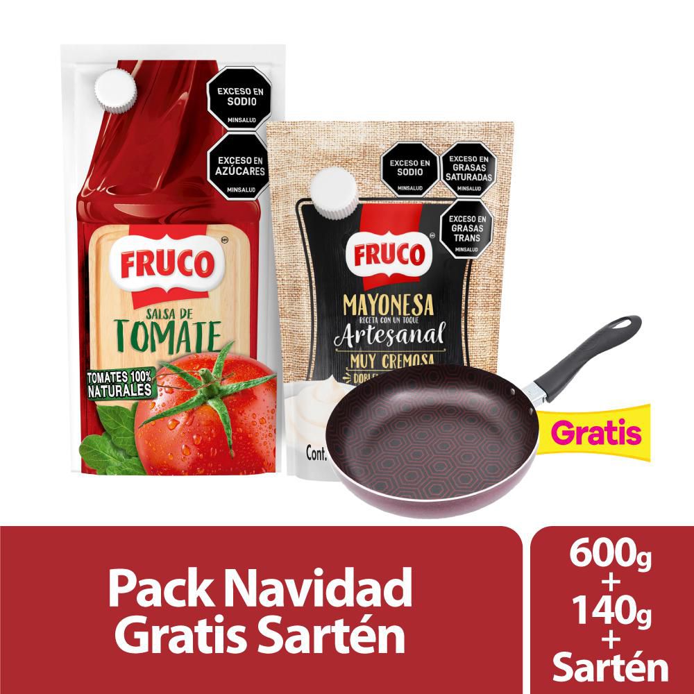 Salsa de tomate + mayonesa FRUCO gratis sartén pack navidad (740  gr) img #1