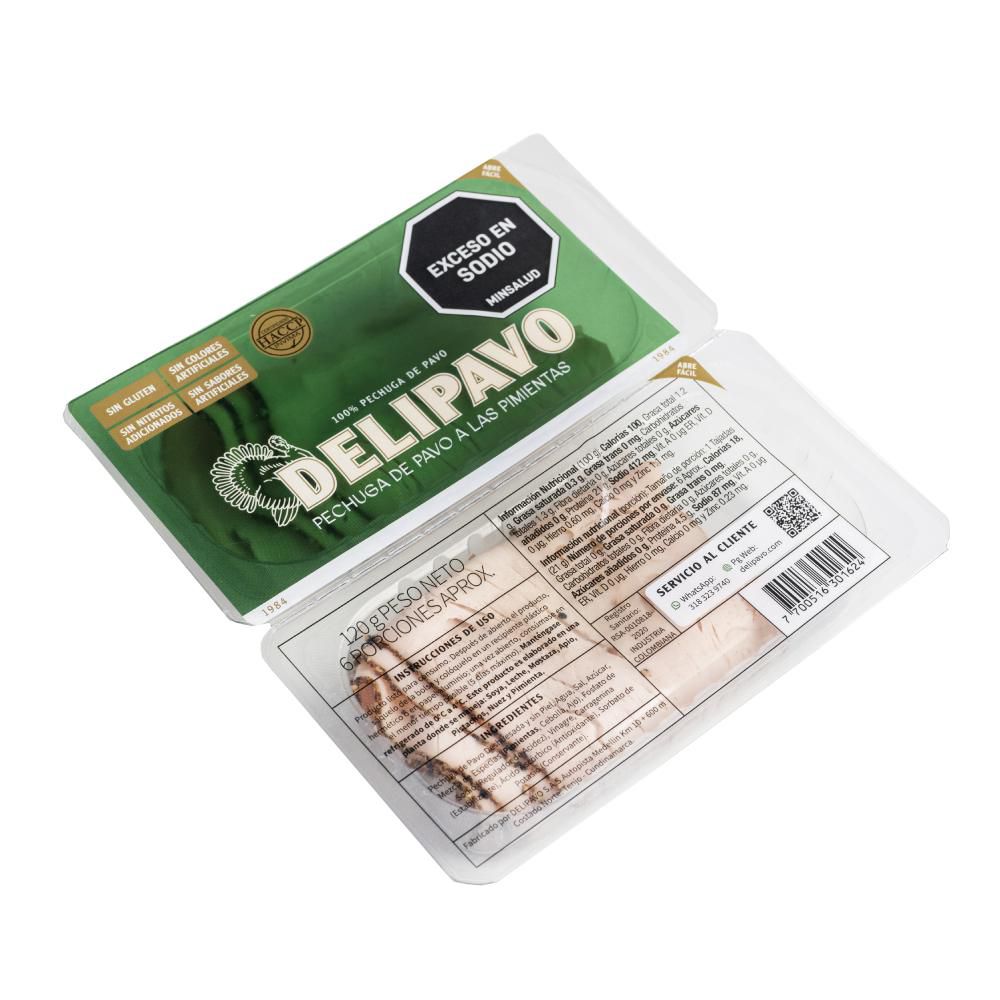 Pechuga de pavo DELIPAVO a la pimienta (120  gr) img #2
