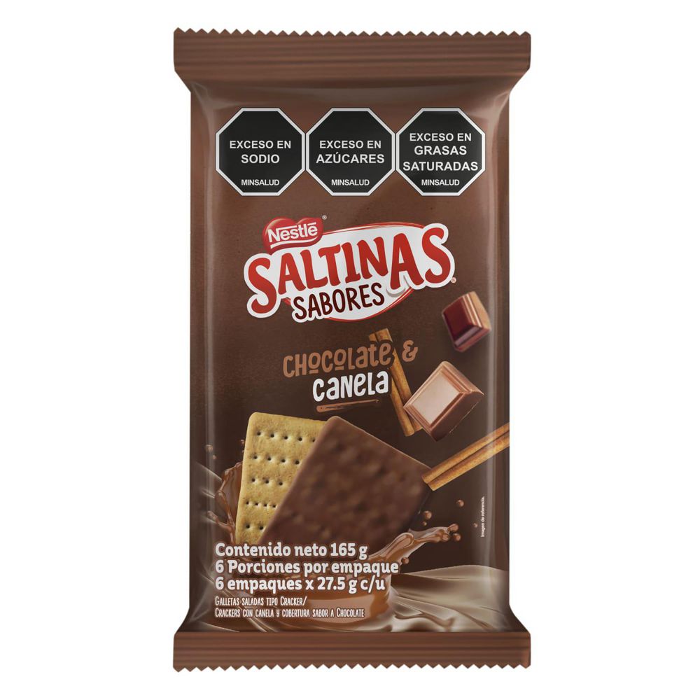 Galletas SALTINAS chocolate y canela x6und (165  gr) img #1