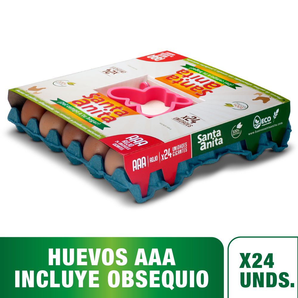 Huevos AAA SANTA ANITA rojo (24  und) img #1