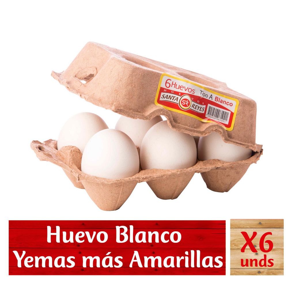 Huevos A SANTA REYES blancos (6  und) img #1