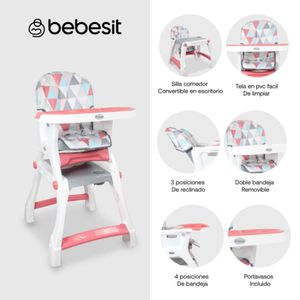 Silla comedor para bebé Escritorio Kinder City BEBESIT