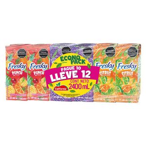 Bebida CALIFORNIA fresky surtido paga 10 lleva 12 (2000 ml)