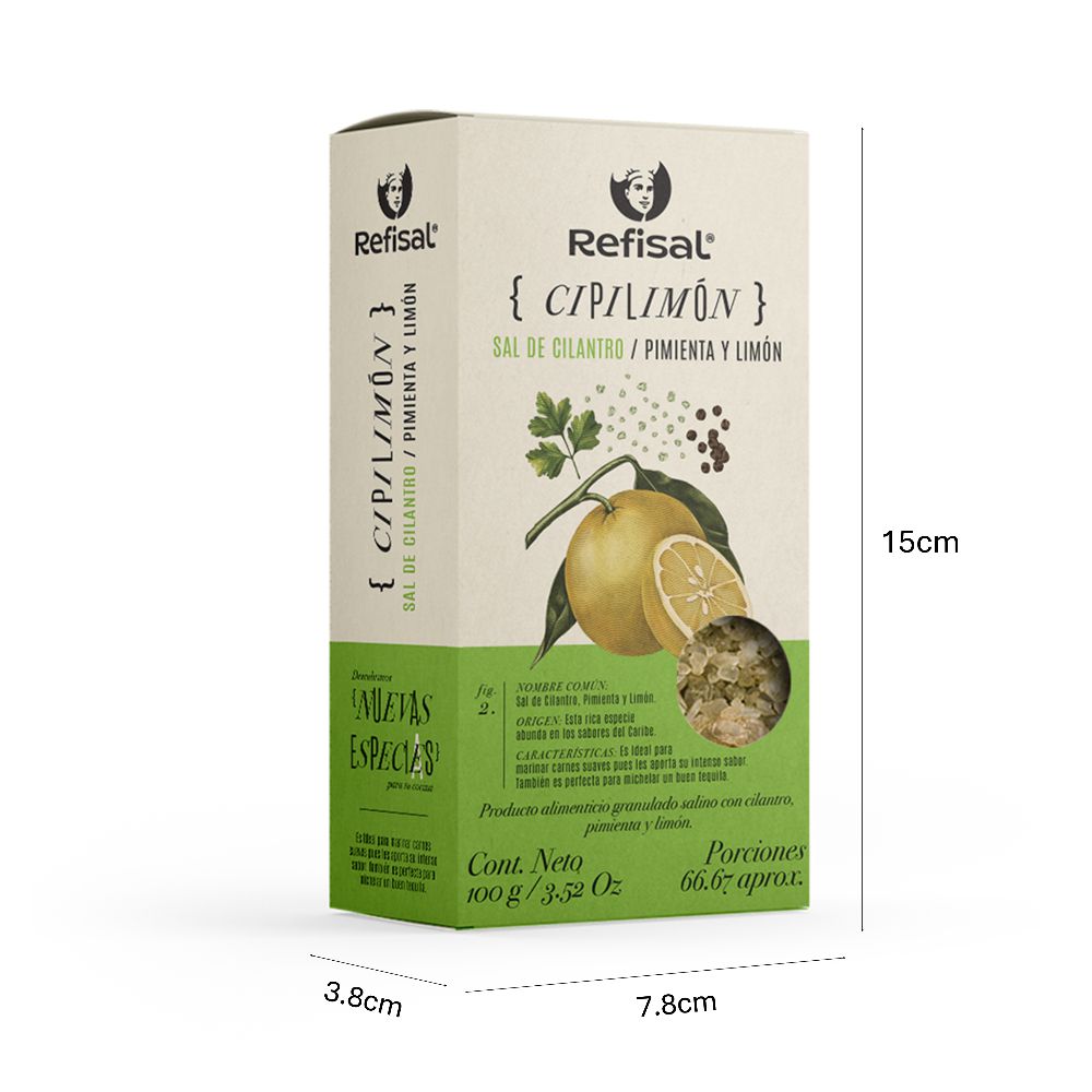 Sal  REFISAL cilantro pimienta y limón (100  gr) img #2