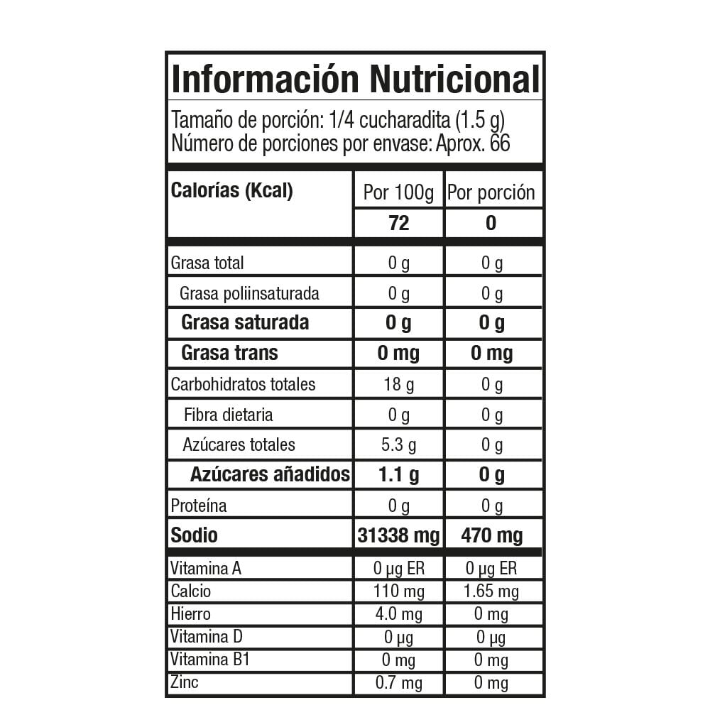 Sal  REFISAL cilantro pimienta y limón (100  gr) img #3
