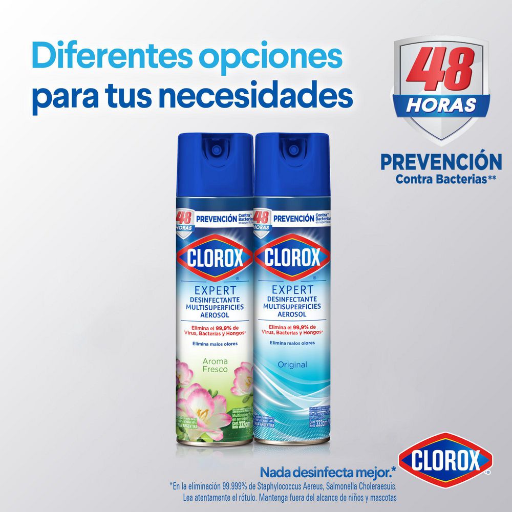 Desinfectante CLOROX en aerosol multisuperficies (332  ml) img #7