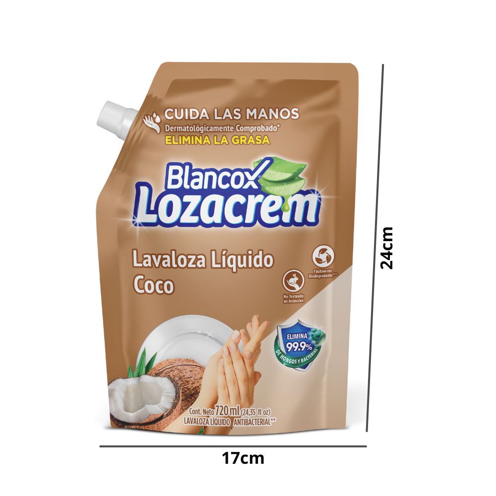 Lavaloza  LOZA CREM líquido cuida las manos (720  ml) img #2