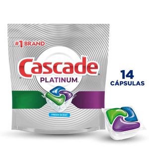 Detergente CASCADE capsulas para lavaplatos platinum (221 gr)