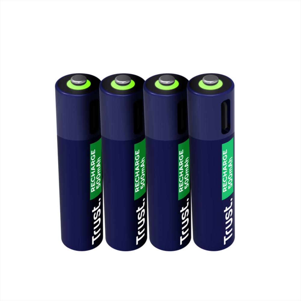 Baterías Recargables Tipo C Trust 4 Pilas Aaa img #2