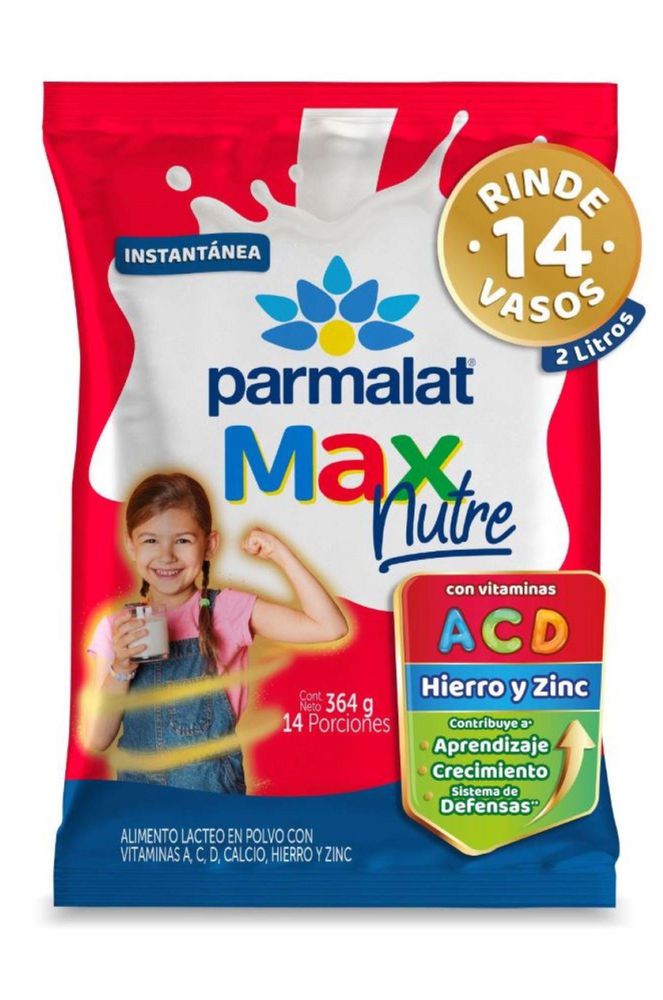 Alimento lácteo PARMALAT en polvo max nutre (364  gr) img #2