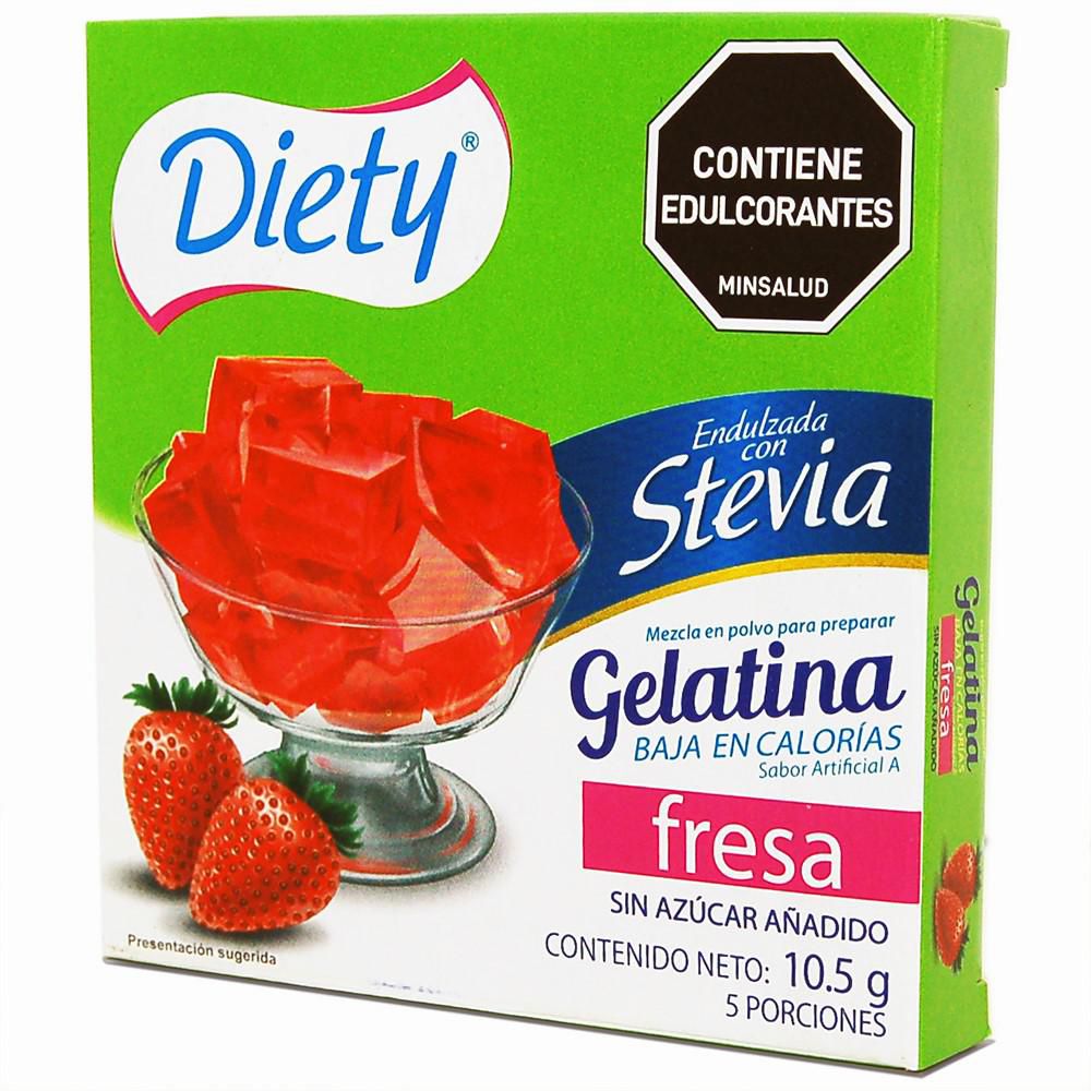 Gelatina DIETY  stevia sabor a fresa (10.5  gr) img #1