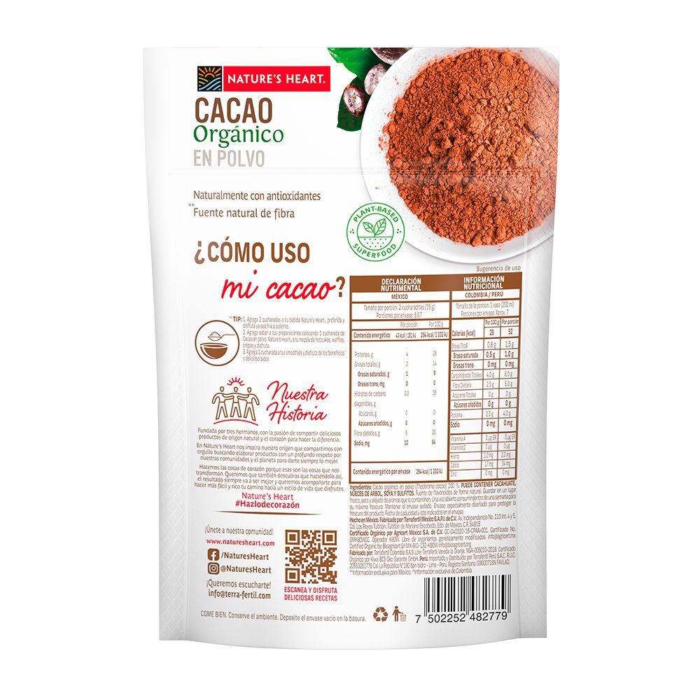 Cacao NATURES HEART orgánica (100  gr) img #2