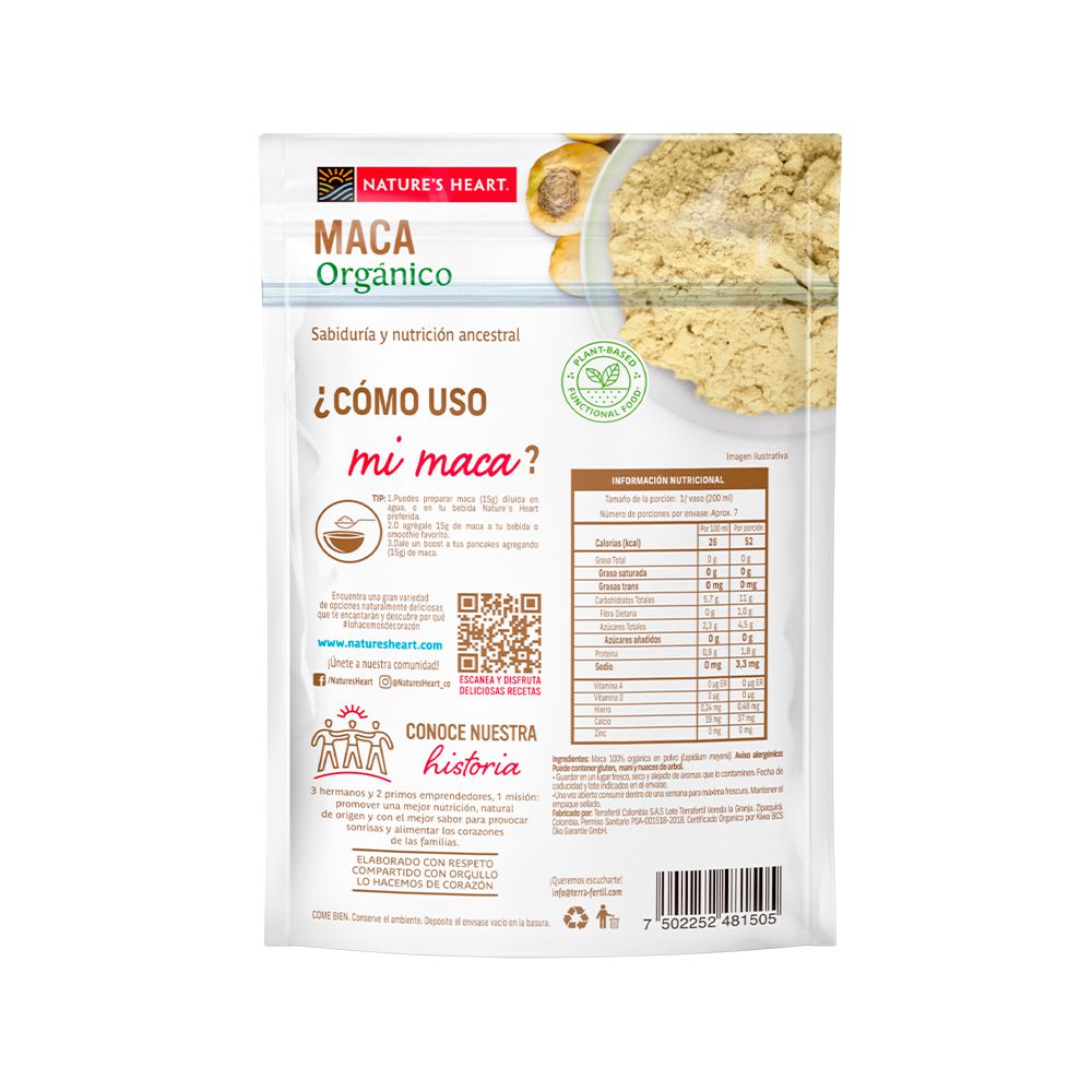 Harina NATURES HEART de maca root (100  gr) img #2
