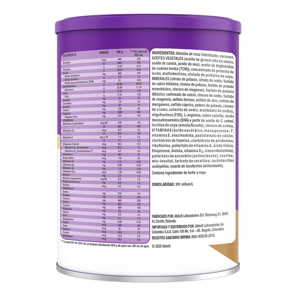 Complemento nutricional PEDIASURE para niños sabor vainilla (400  gr) img #4