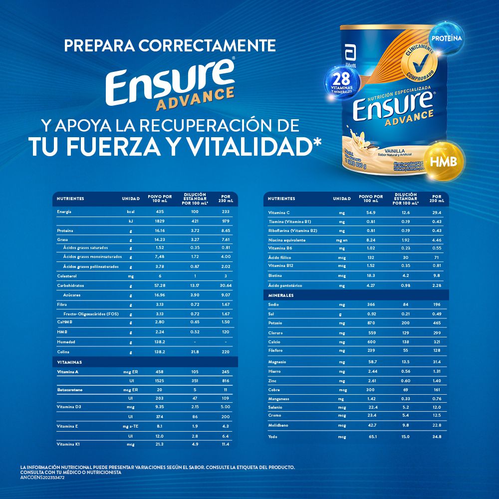 Complemento nutricional ENSURE para adultos sabor a fresa (400  gr) img #6