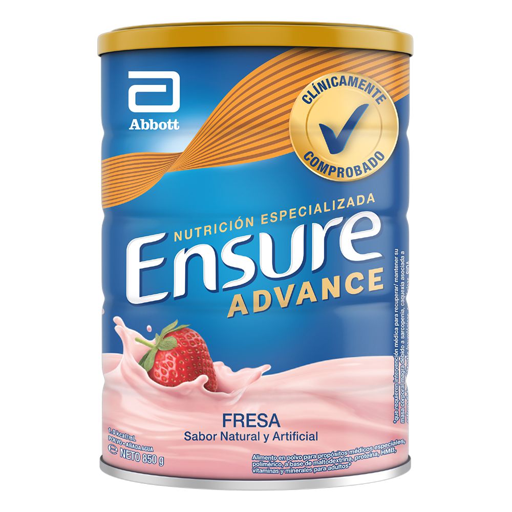 Complemento nutricional ENSURE para adultos sabor a fresa (850  gr) img #2