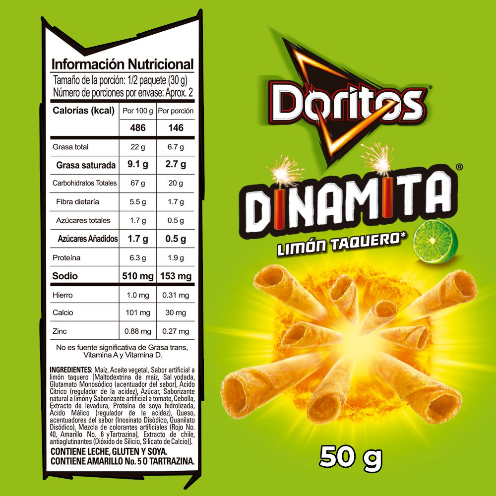 Pasabocas DORITOS dinamita limón taquero (50  gr) img #3