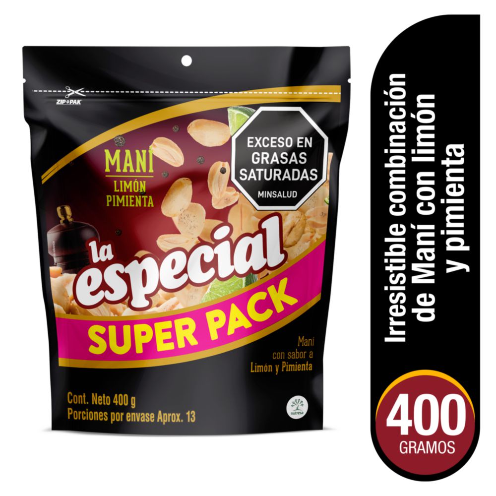 Maní LA ESPECIAL limón pimienta (400  gr) img #1