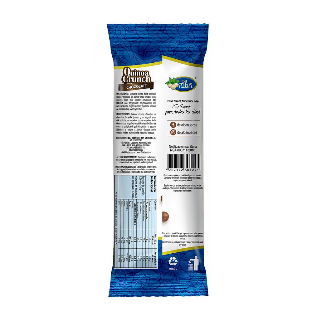 Quinoa DEL ALBA chocolates (25  gr) img #2