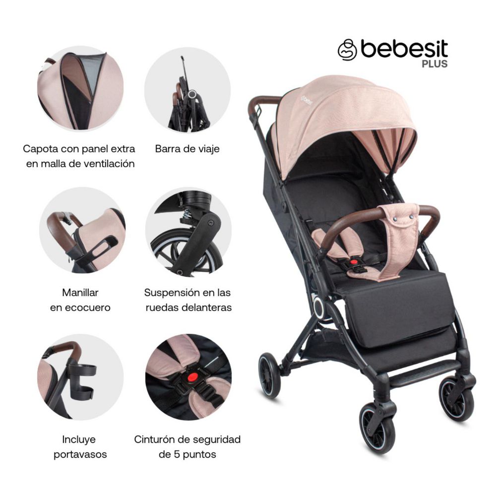 Coche De Bebe Con Portabebe Travel System Compacto Micro BEBESIT img #3