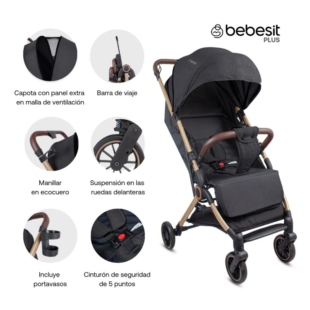 Coche De Bebe Compacto Micro con barra viaje BEBESIT img #3