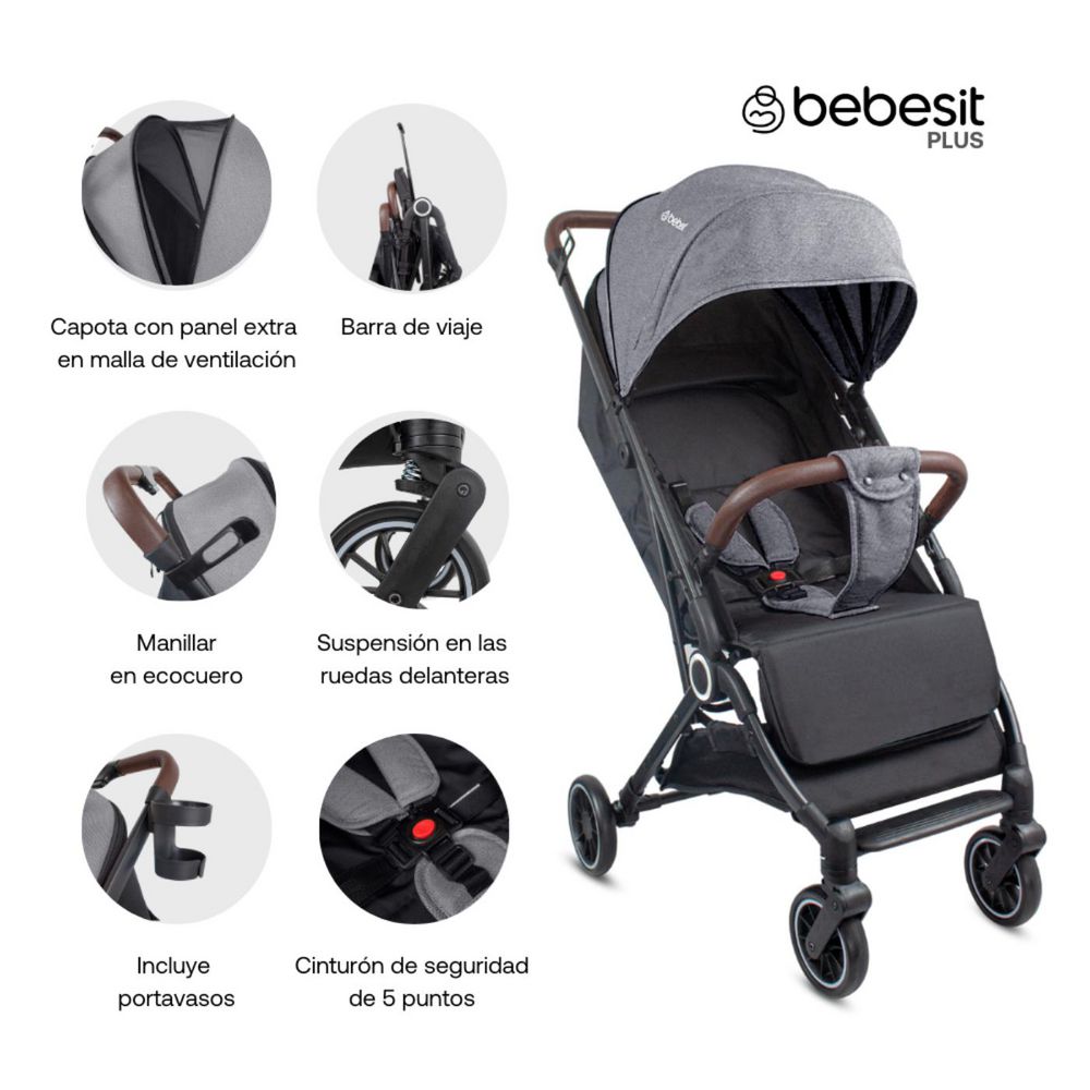Coche De Bebe Compacto Micro con barra viaje BEBESIT img #3