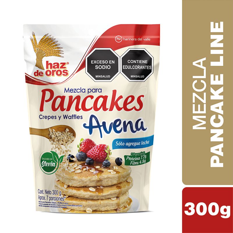 Mezcla para pancakes y waffles HAZ DE OROS avena line (300  gr) img #1