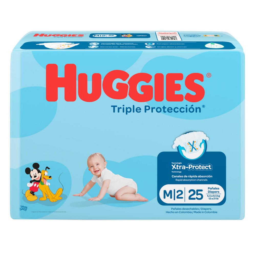 Pañales HUGGIES triple protección (25  und) img #2
