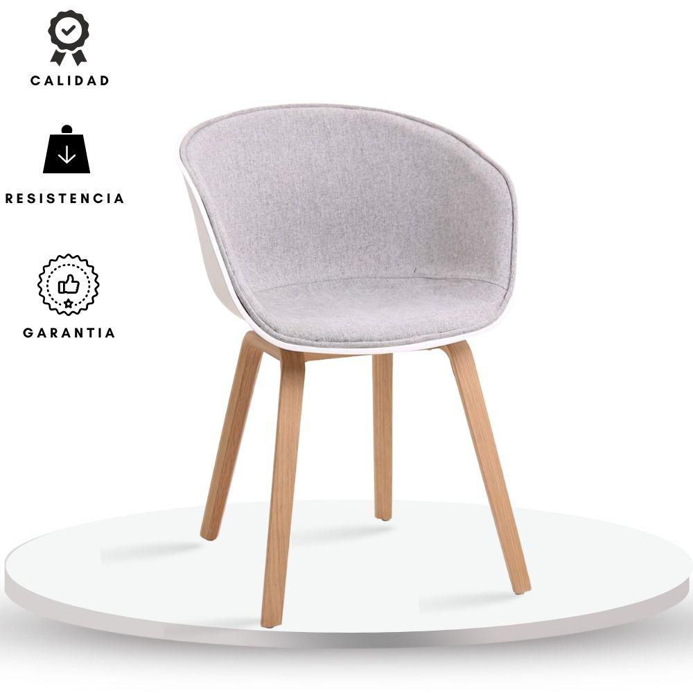 SILLA NATURA TAPIZADA GRIS EKONOMODO DESIGN EKMR1698 img #1