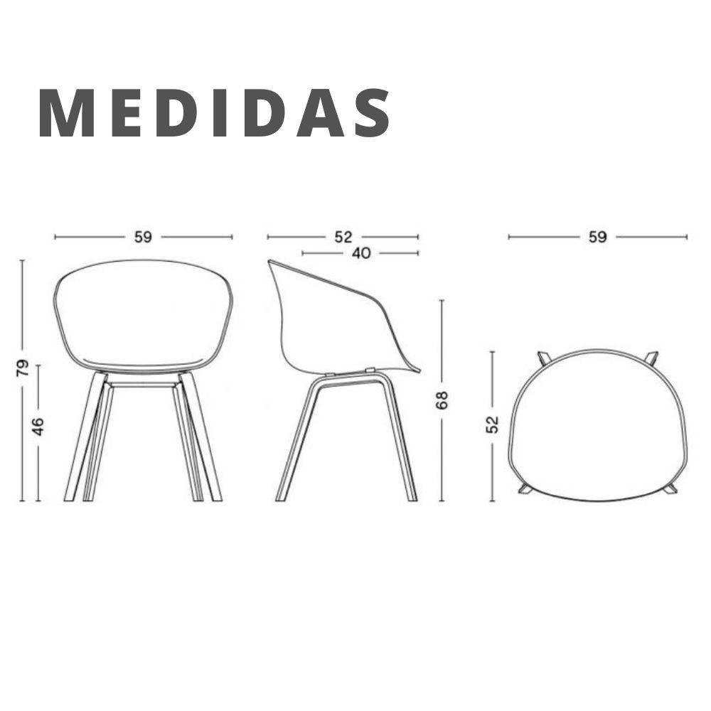 SILLA NATURA TAPIZADA GRIS EKONOMODO DESIGN EKMR1698 img #7