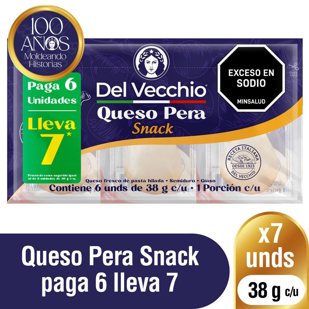 Queso pera DEL VECCHIO x7und (228  gr) img #1
