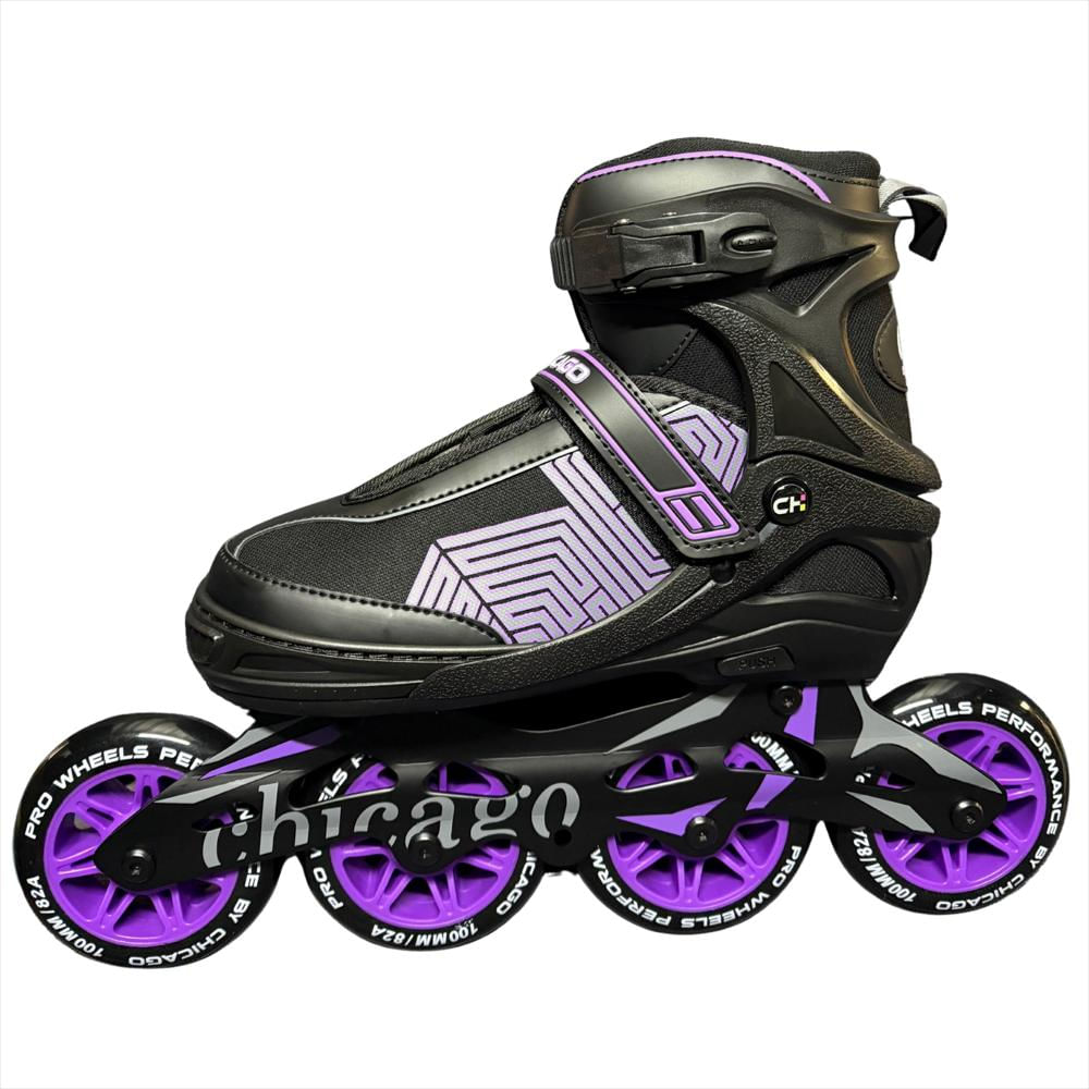 Patines En Línea Semiprofesionales Bota Blanda Talla L 37 40 Morado Tipo Panel img #2