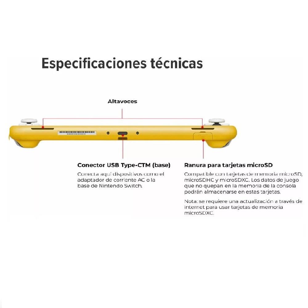 Consola Nintendo Switch Lite Color Amarillo img #5
