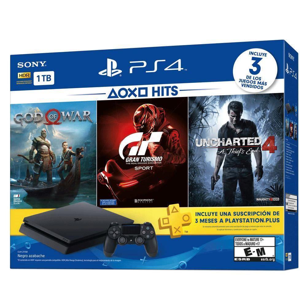 Consola Playstation 4 Hits Slim 1Tb + 3 Juegos + Psn 3 Meses img #1