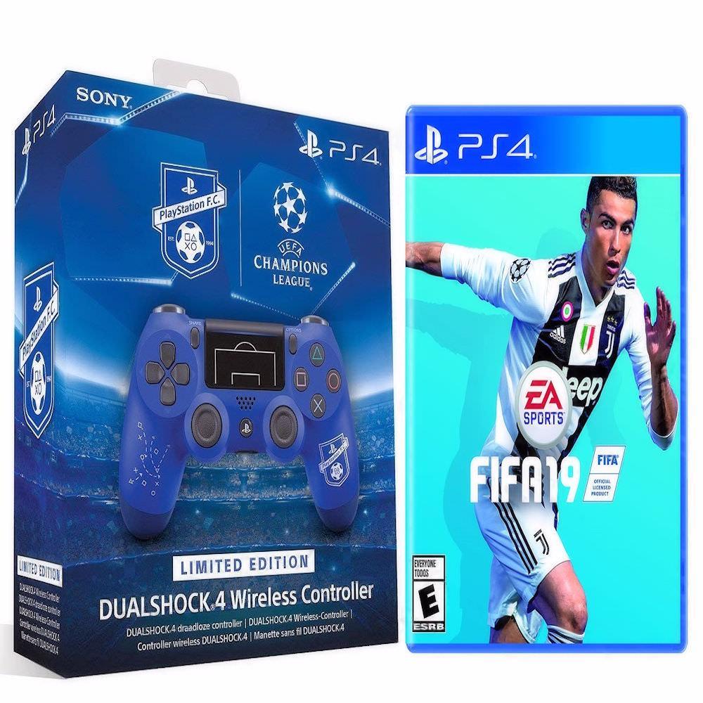 Ps4 Slim Azul 1Tb + Fifa19 + Control Champions + Control+Gow img #3