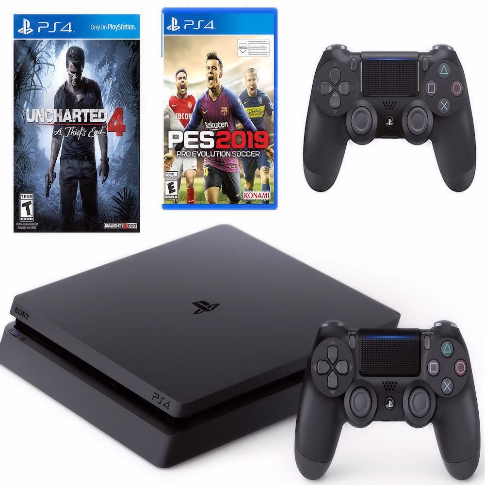 Consola Ps4 Slim 1Tb + Pes 19 + Uncharted 4 + 2 Controles V2 img #1