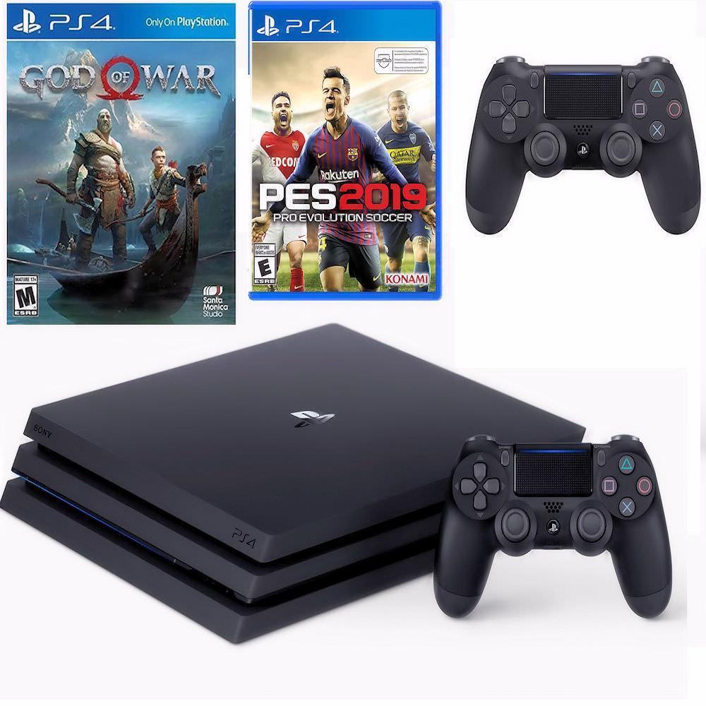 Consola Ps4 Pro 1 Tb + 2 Controles V2 + Pes 19 + Gow + Balon N. 5 img #1