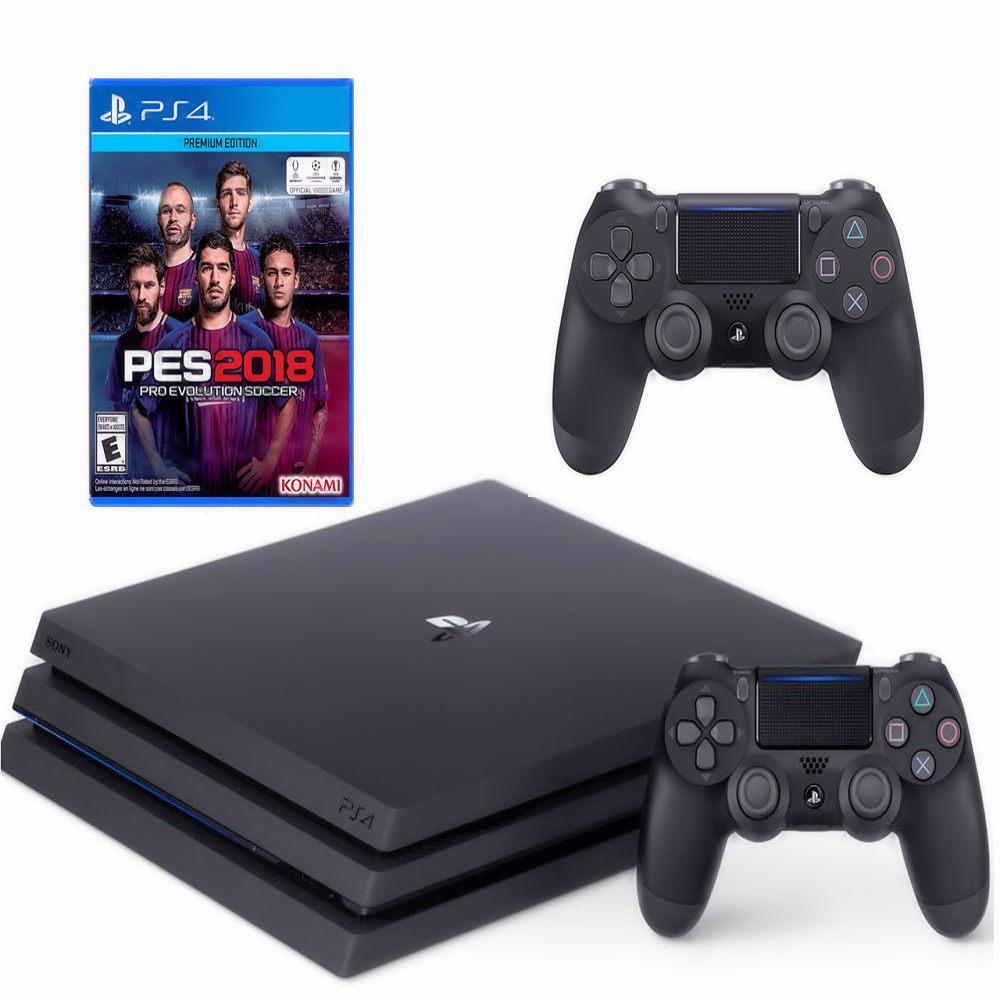 Consola Ps4 Pro 1Tb 4K+ 2 Controles V2 + Pes 18 Ps4 img #1